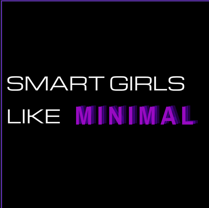 SMART GIRLS LIKE MINIMAL – T-shirt unisexe oversize